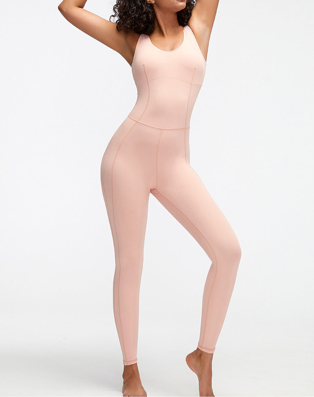 Carlie Crisscross Back Wide Strap Active Jumpsuit (color options)