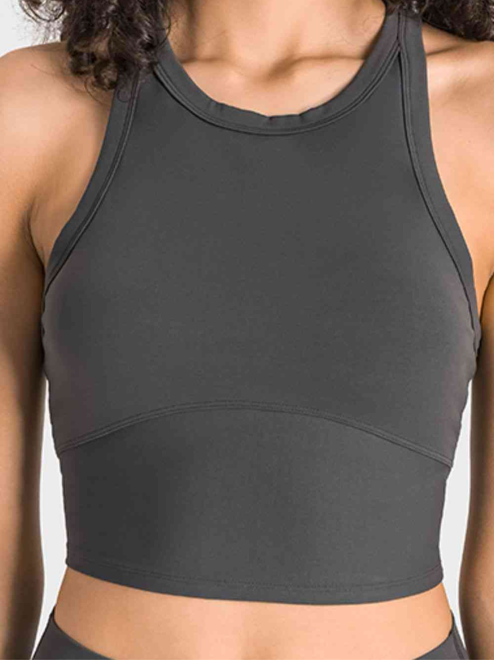 Joanna Racerback Cropped Sports Tank