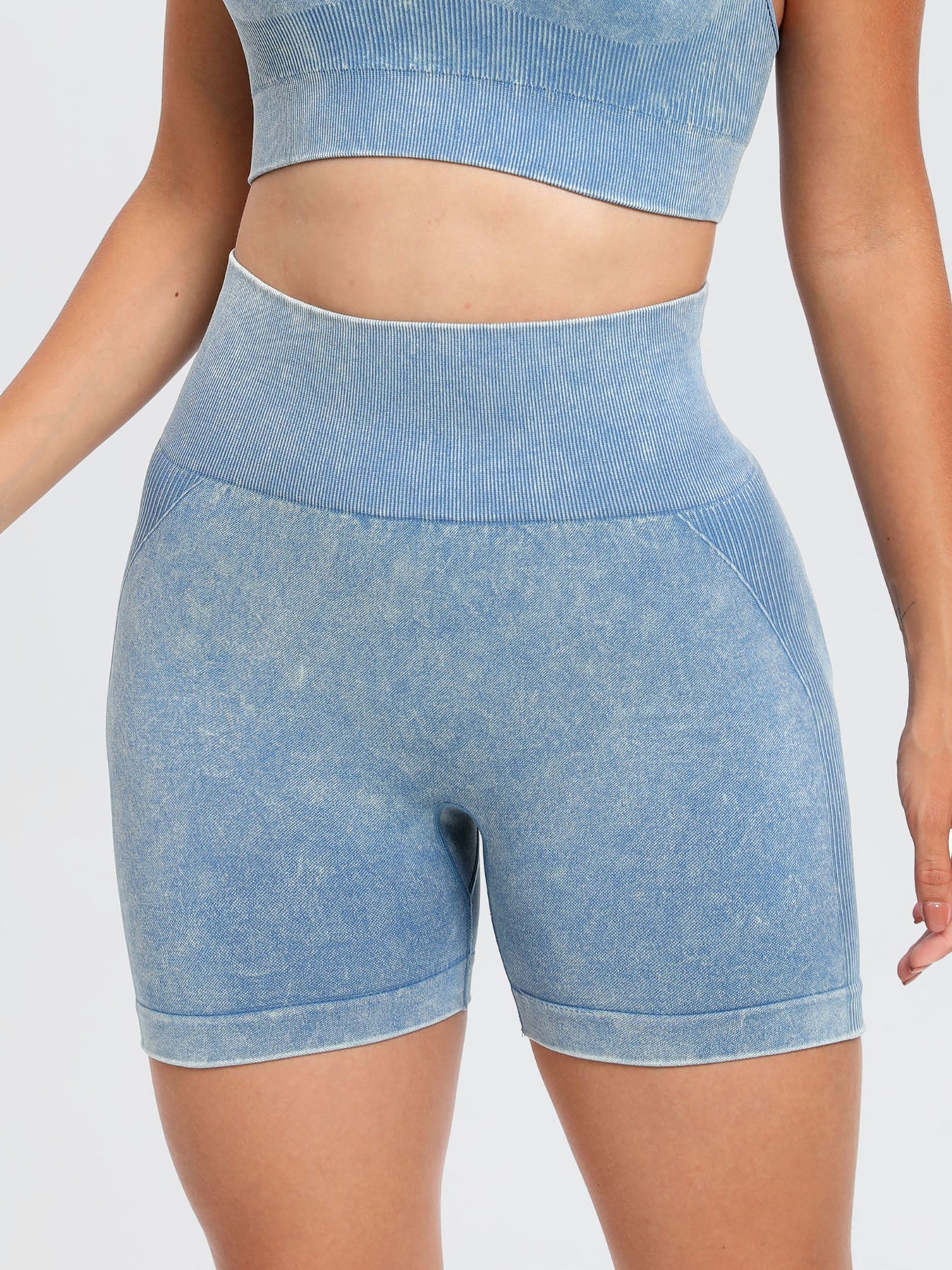 Cassie Washed High Waist Active Shorts