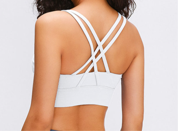 Aimee Double X Strappy Back Sports Bra (color options)