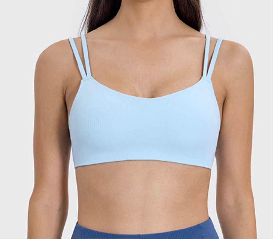 Kittie Scoop Neck Double Strap Sports Bra (multiple color options)