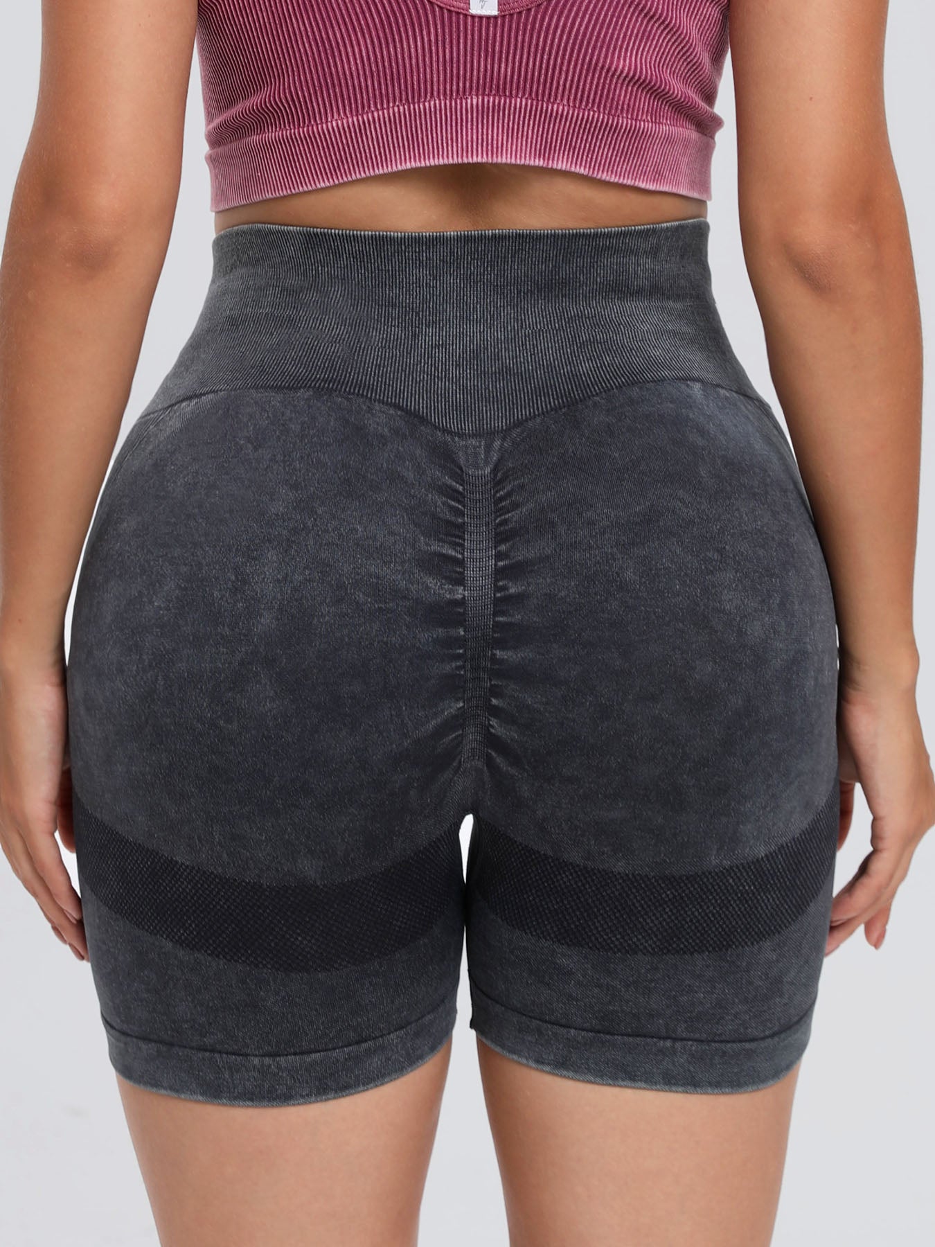 Cassie Washed High Waist Active Shorts