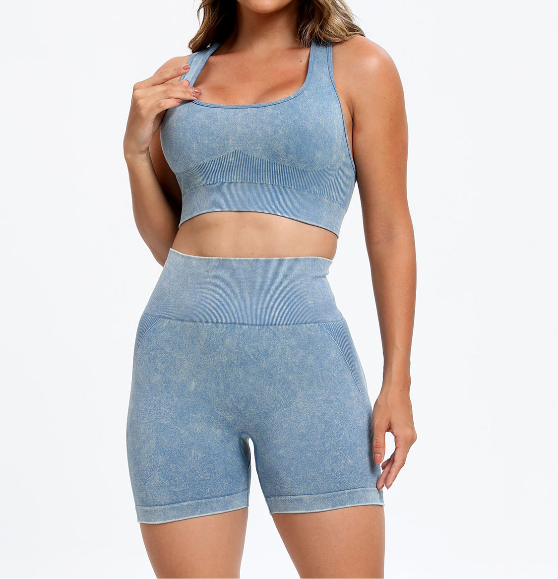 Amenia Scoop Neck Racerback Active Short Set (multiple color options)