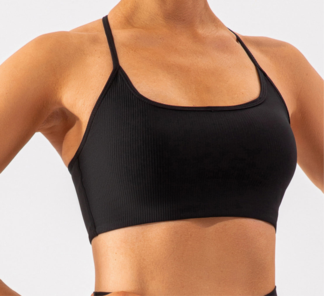 Noni Spaghetti Strap Y Back Sports Bra (multiple color options)