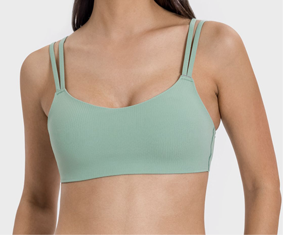 Kittie Scoop Neck Double Strap Sports Bra (multiple color options)