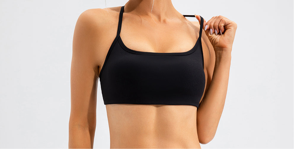 Avery Crisscross Back Spaghetti Strap Sports Bra (multiple color options)