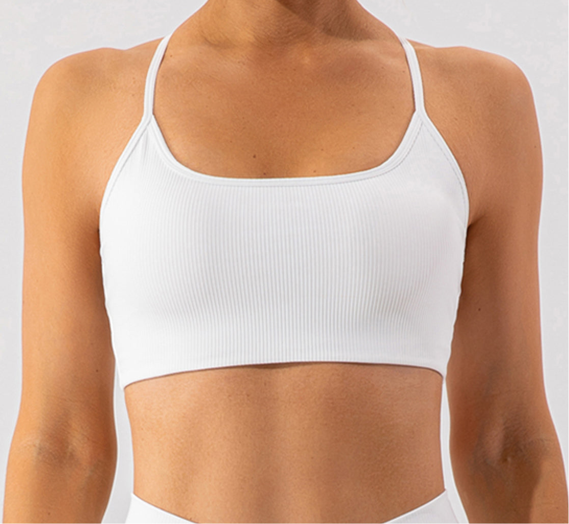 Noni Spaghetti Strap Y Back Sports Bra (multiple color options)
