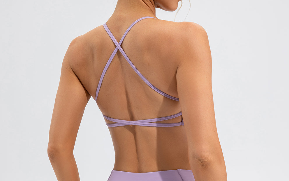 Avery Crisscross Back Spaghetti Strap Sports Bra (multiple color options)