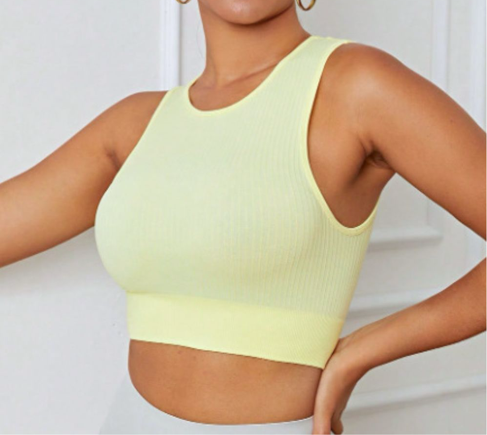 Ashley Round Neck Cropped Active Tank
