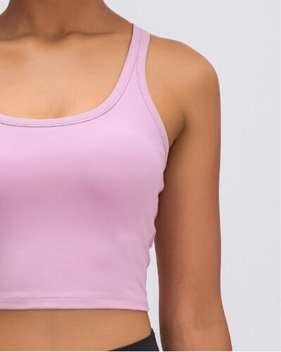 Pia Scoop Neck Racerback Active Tank