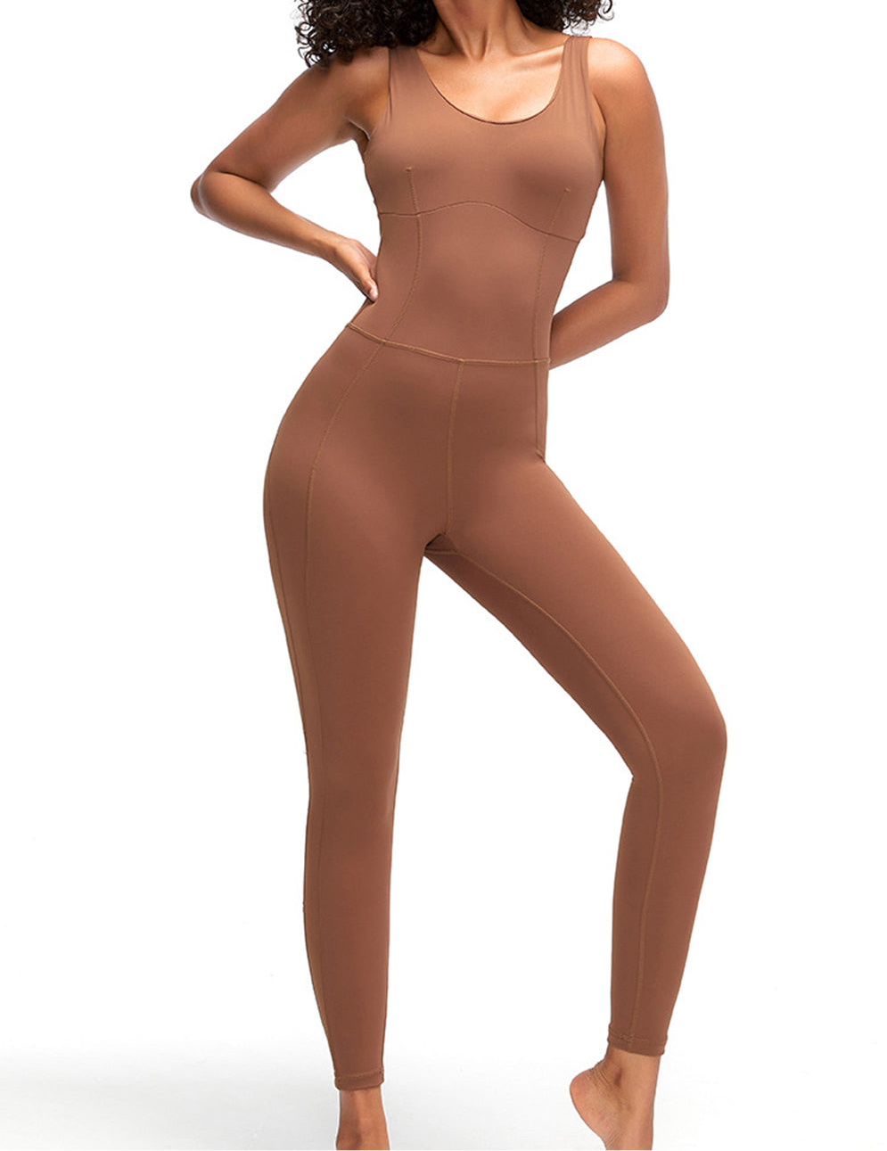 Carlie Crisscross Back Wide Strap Active Jumpsuit (color options)
