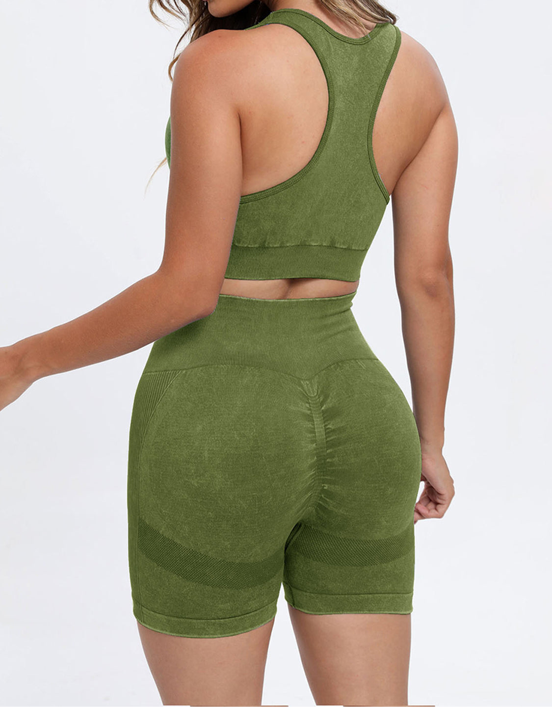 Amenia Scoop Neck Racerback Active Short Set (multiple color options)