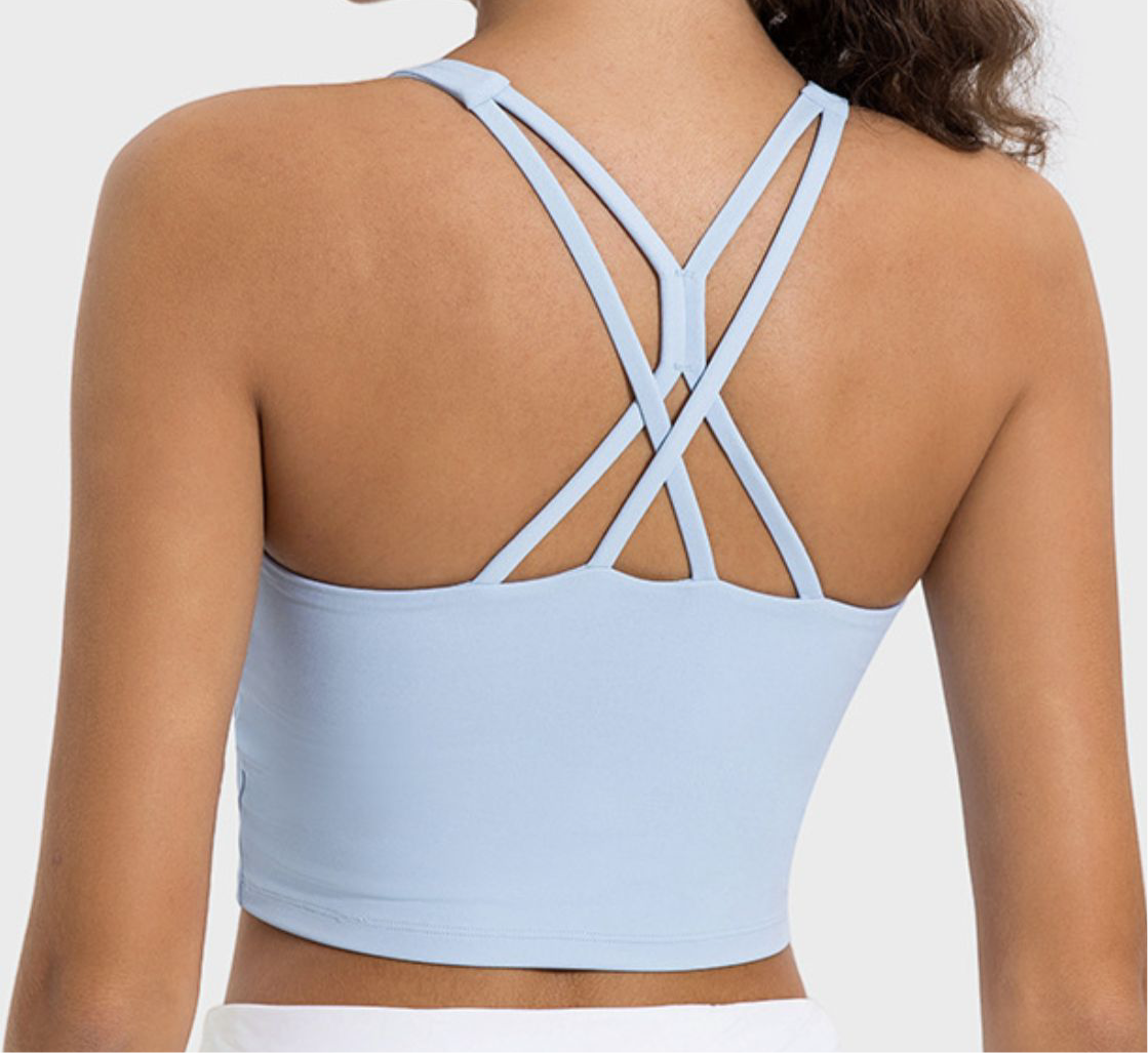 Millennia Crisscross Round Neck Active Tank