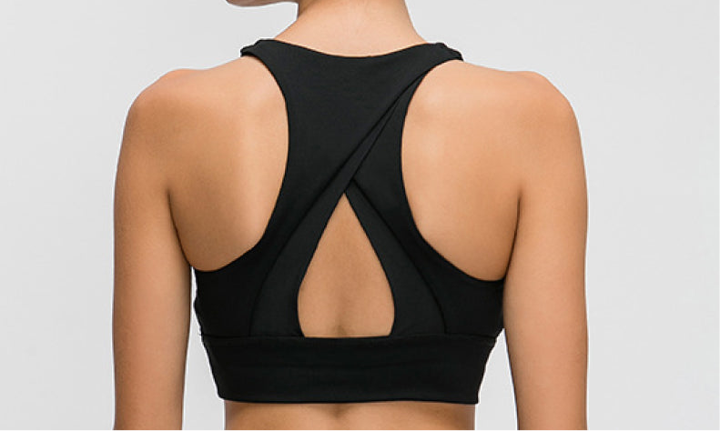 Noelle Halter Neck Keyhole Sports Bra (color options)