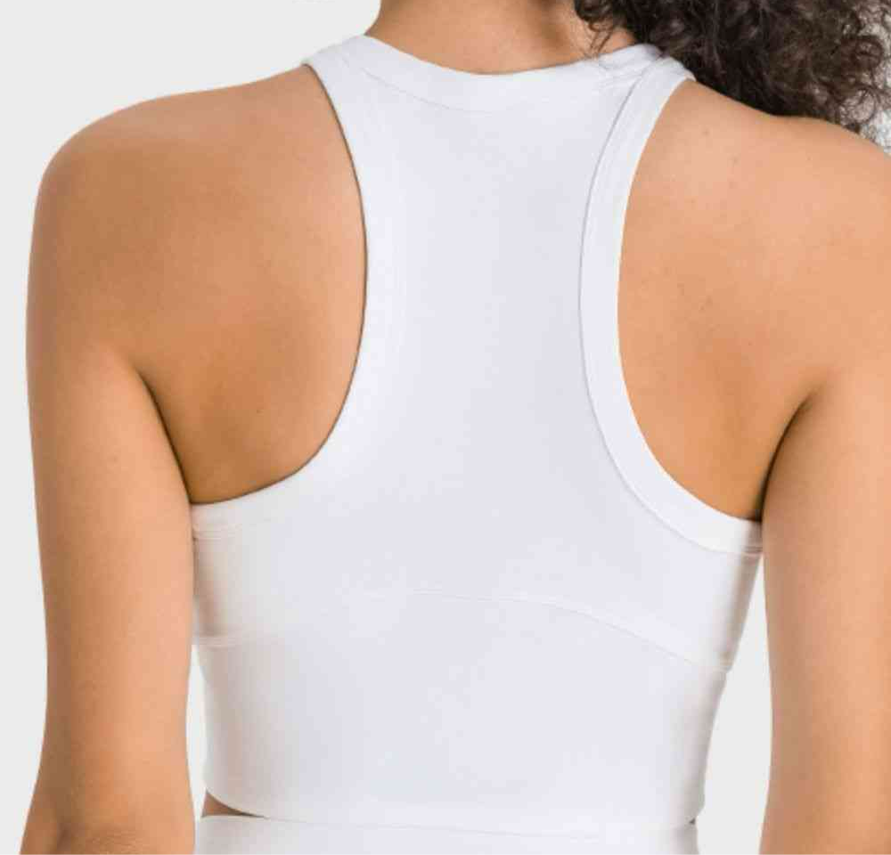 Joanna Racerback Cropped Sports Tank