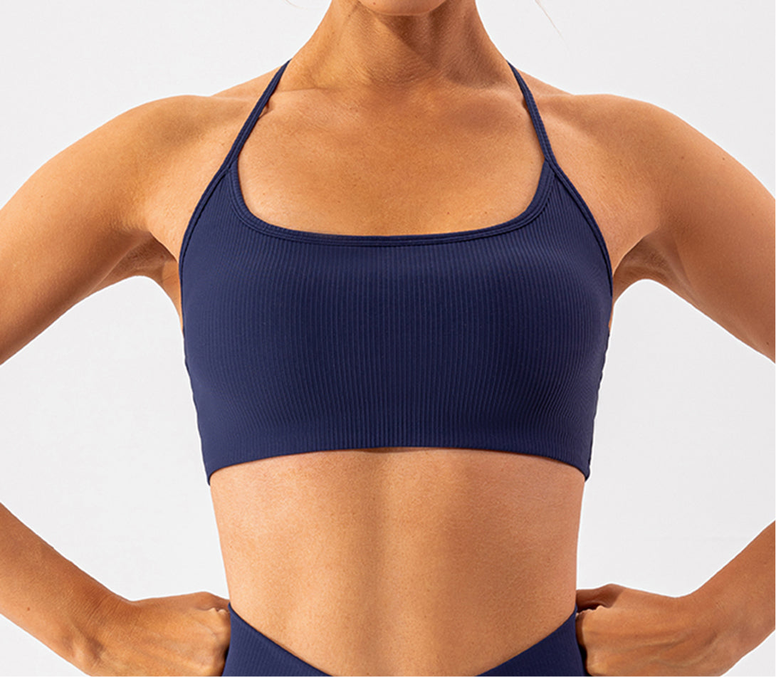 Noni Spaghetti Strap Y Back Sports Bra (multiple color options)