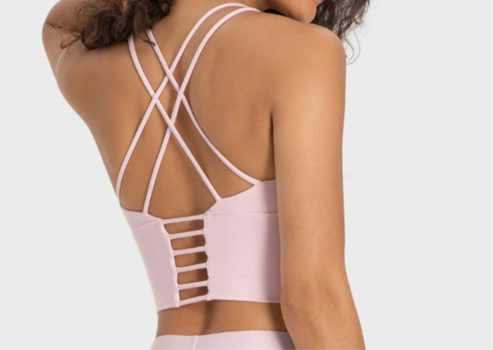 Jayde Crisscross Back Ladder Detail Sports Bra (multiple color options)