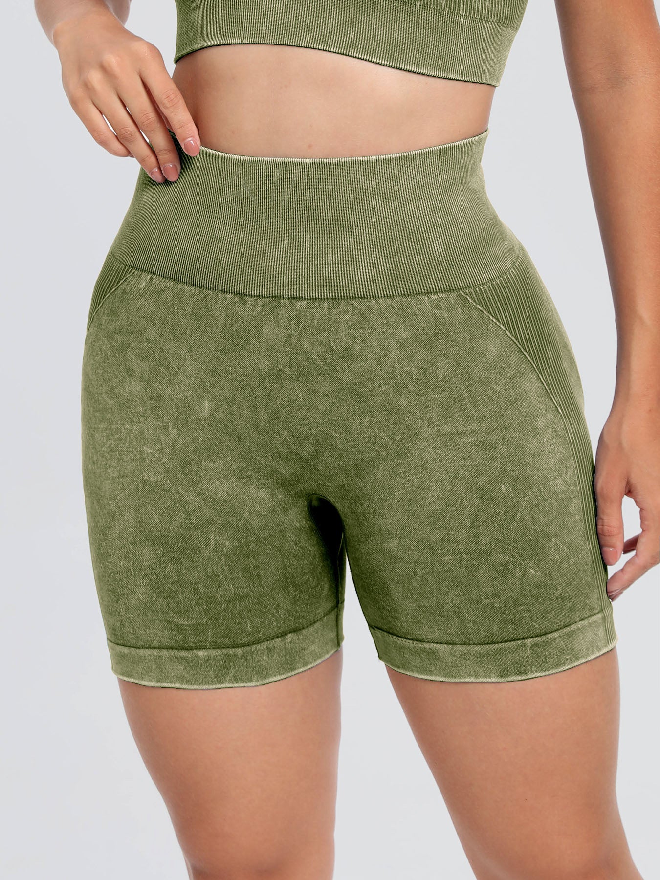 Cassie Washed High Waist Active Shorts