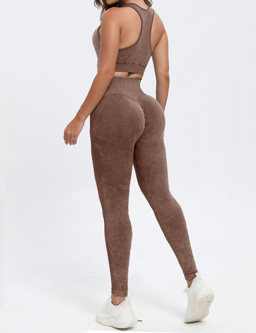 Tami 3 Piece - Washed Racerback Tank, Shorts and Legging Set (multiple color options)