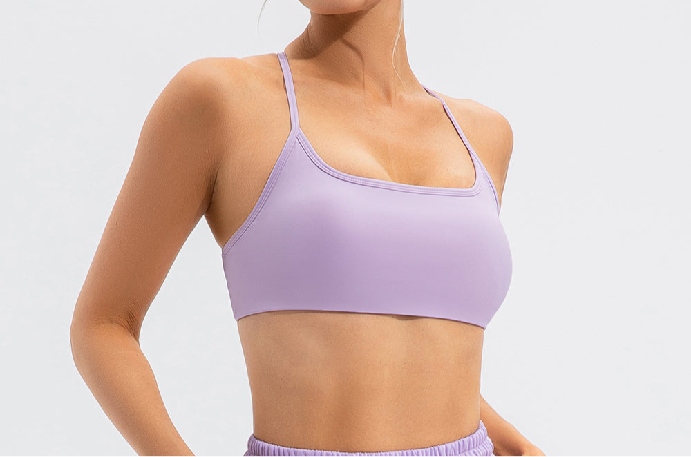 Avery Crisscross Back Spaghetti Strap Sports Bra (multiple color options)