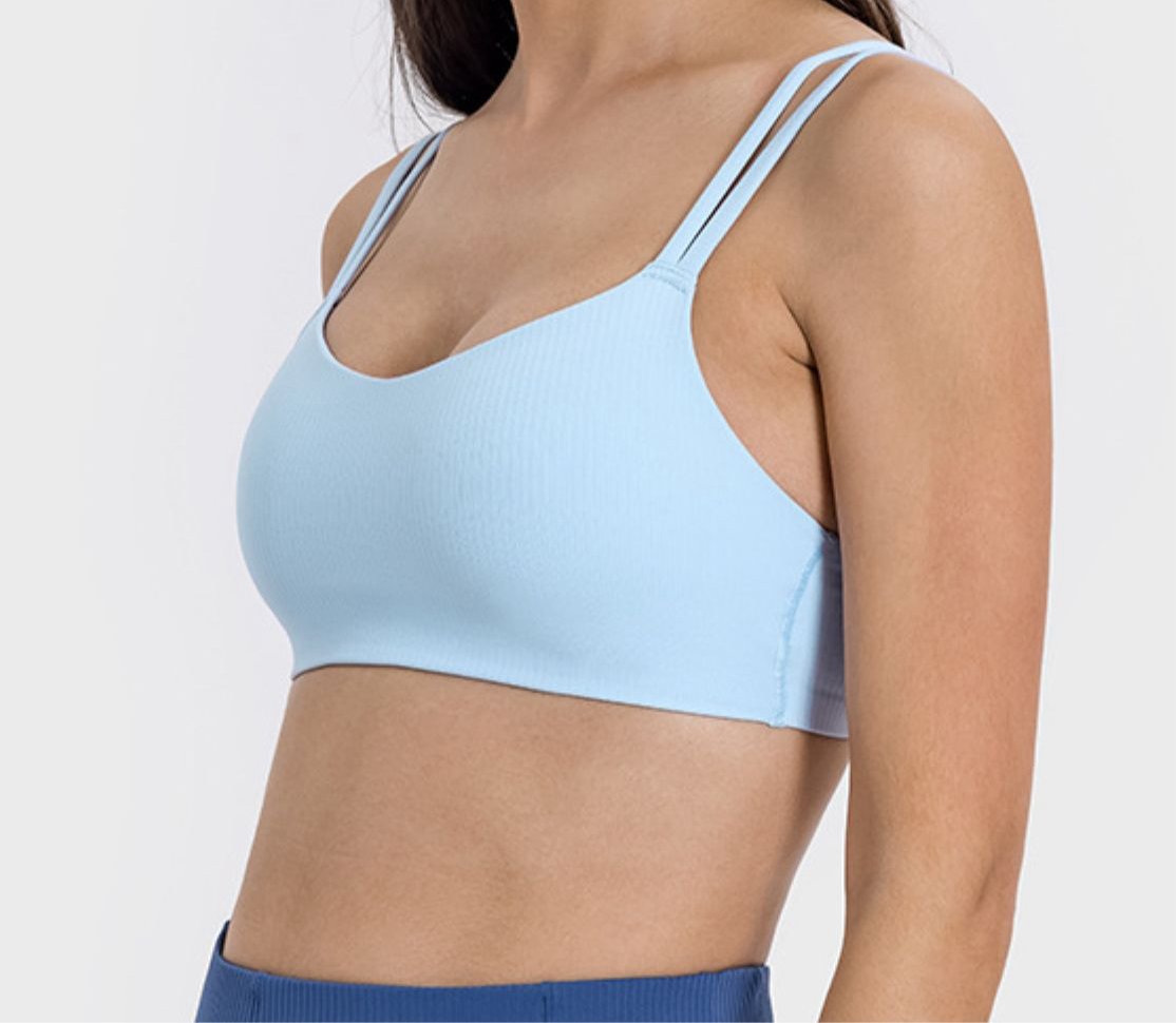 Kittie Scoop Neck Double Strap Sports Bra (multiple color options)