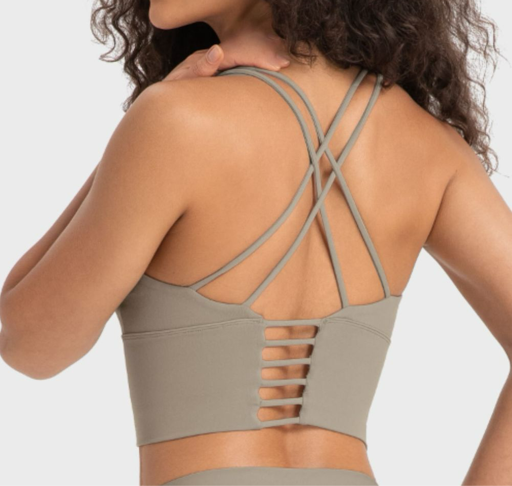 Jayde Crisscross Back Ladder Detail Sports Bra (multiple color options)