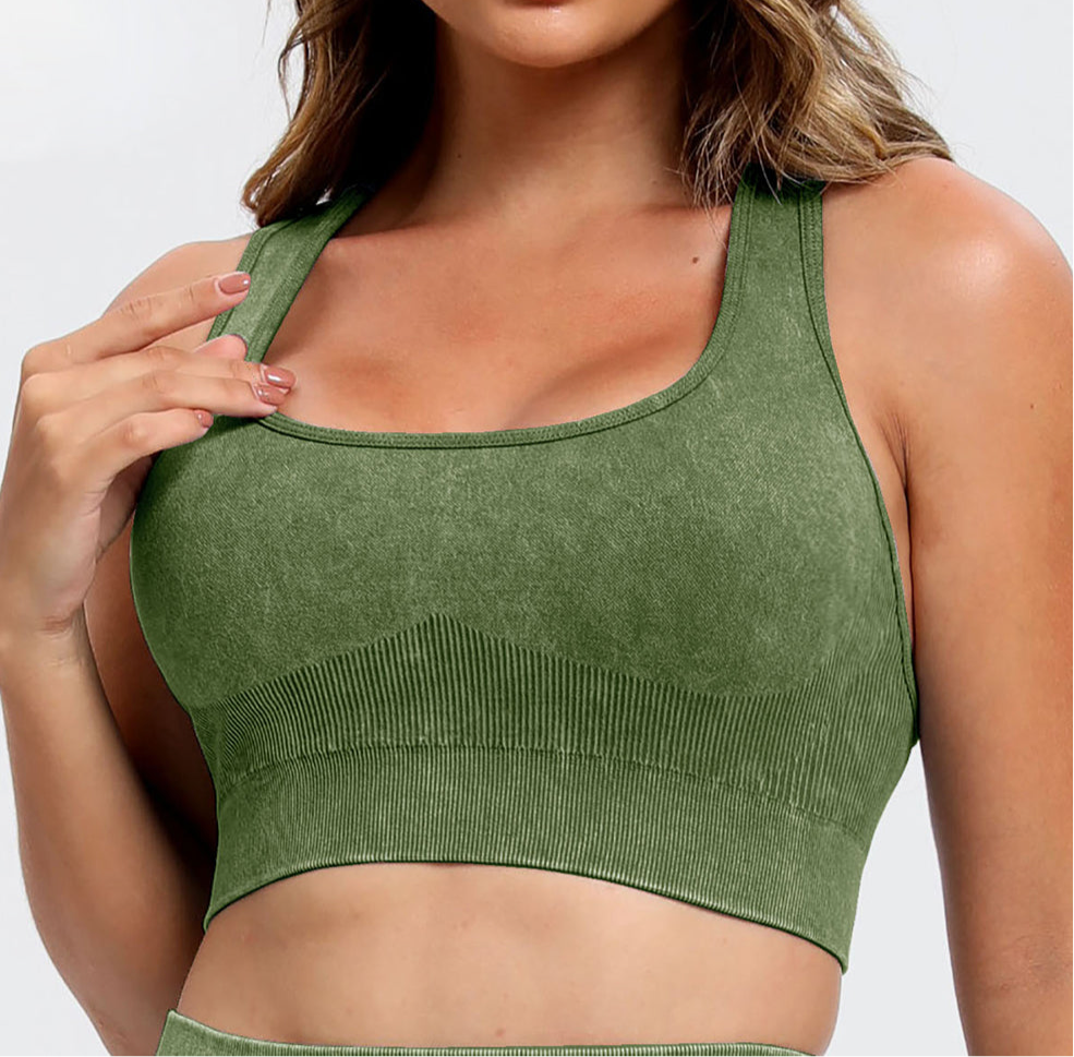 Tami 3 Piece - Washed Racerback Tank, Shorts and Legging Set (multiple color options)