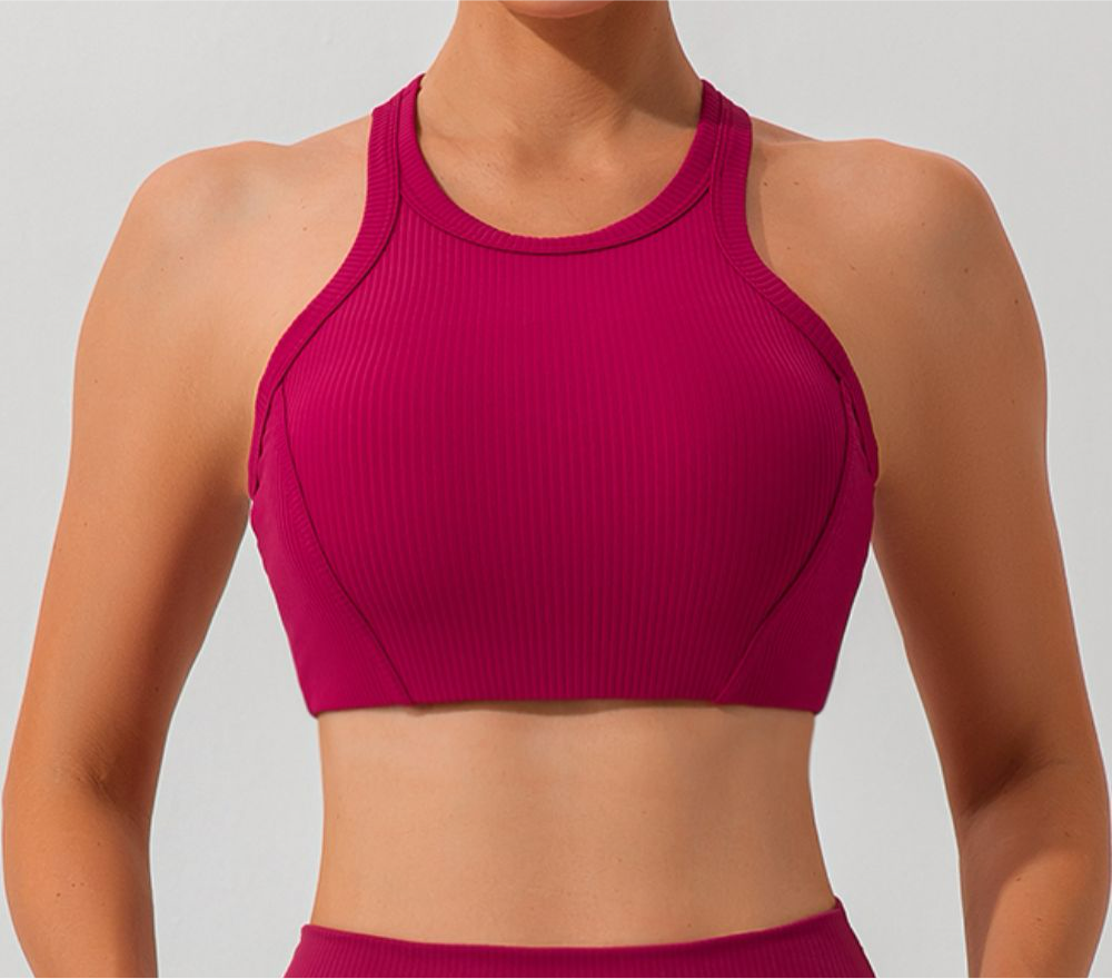 Quinn Round Neck Racerback Cropped Active Tank (multiple color options)