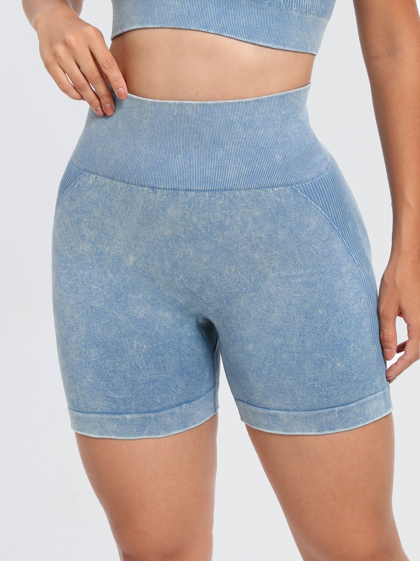 Cassie Washed High Waist Active Shorts