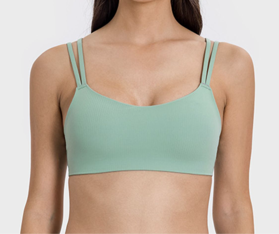 Kittie Scoop Neck Double Strap Sports Bra (multiple color options)