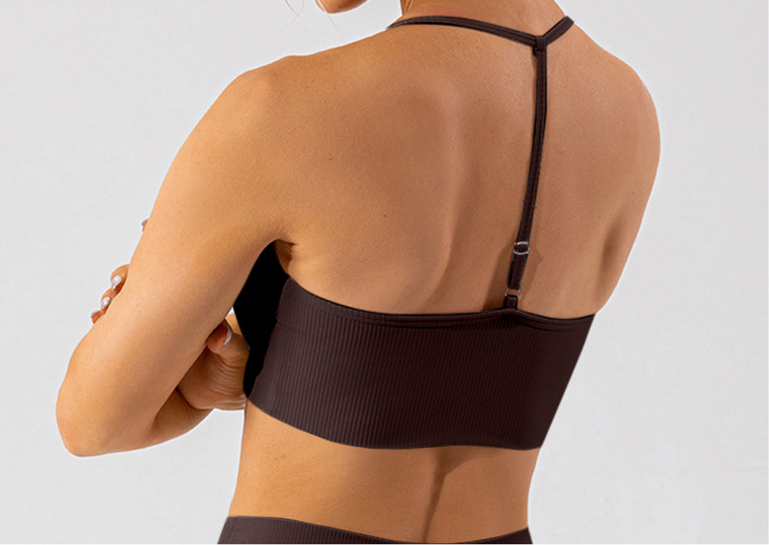 Noni Spaghetti Strap Y Back Sports Bra (multiple color options)