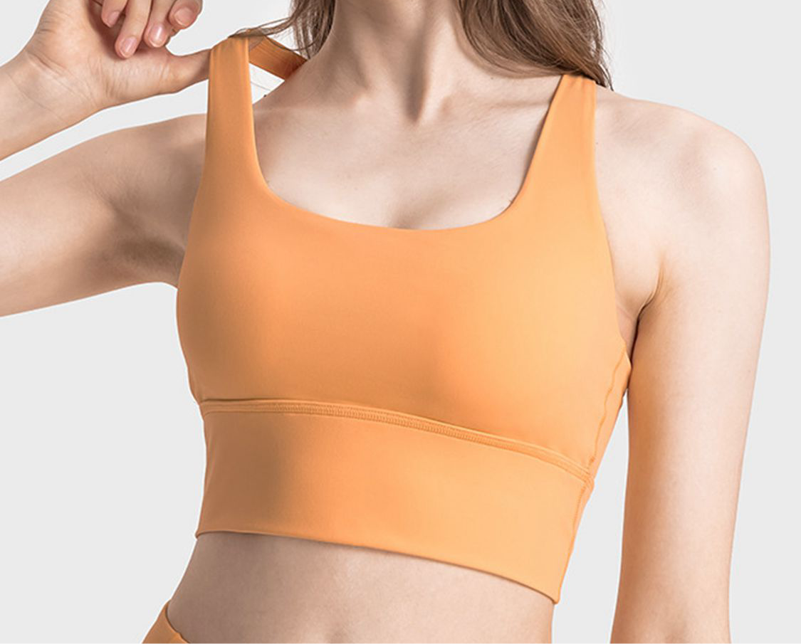 Angie Scoop Neck Crisscross Straps Sports Bra (multiple color options)