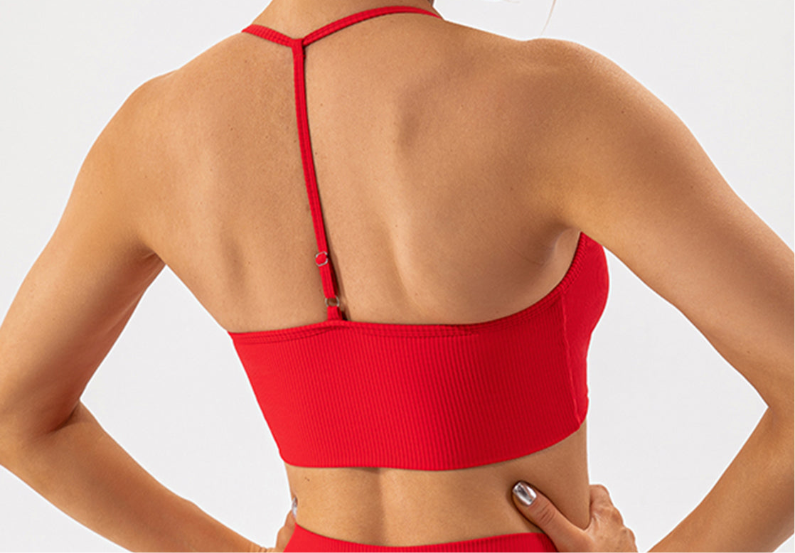 Noni Spaghetti Strap Y Back Sports Bra (multiple color options)