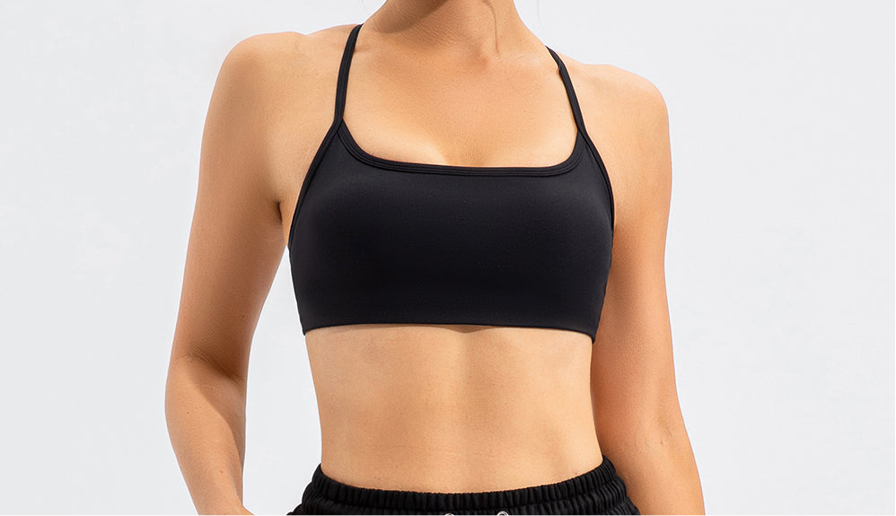 Avery Crisscross Back Spaghetti Strap Sports Bra (multiple color options)