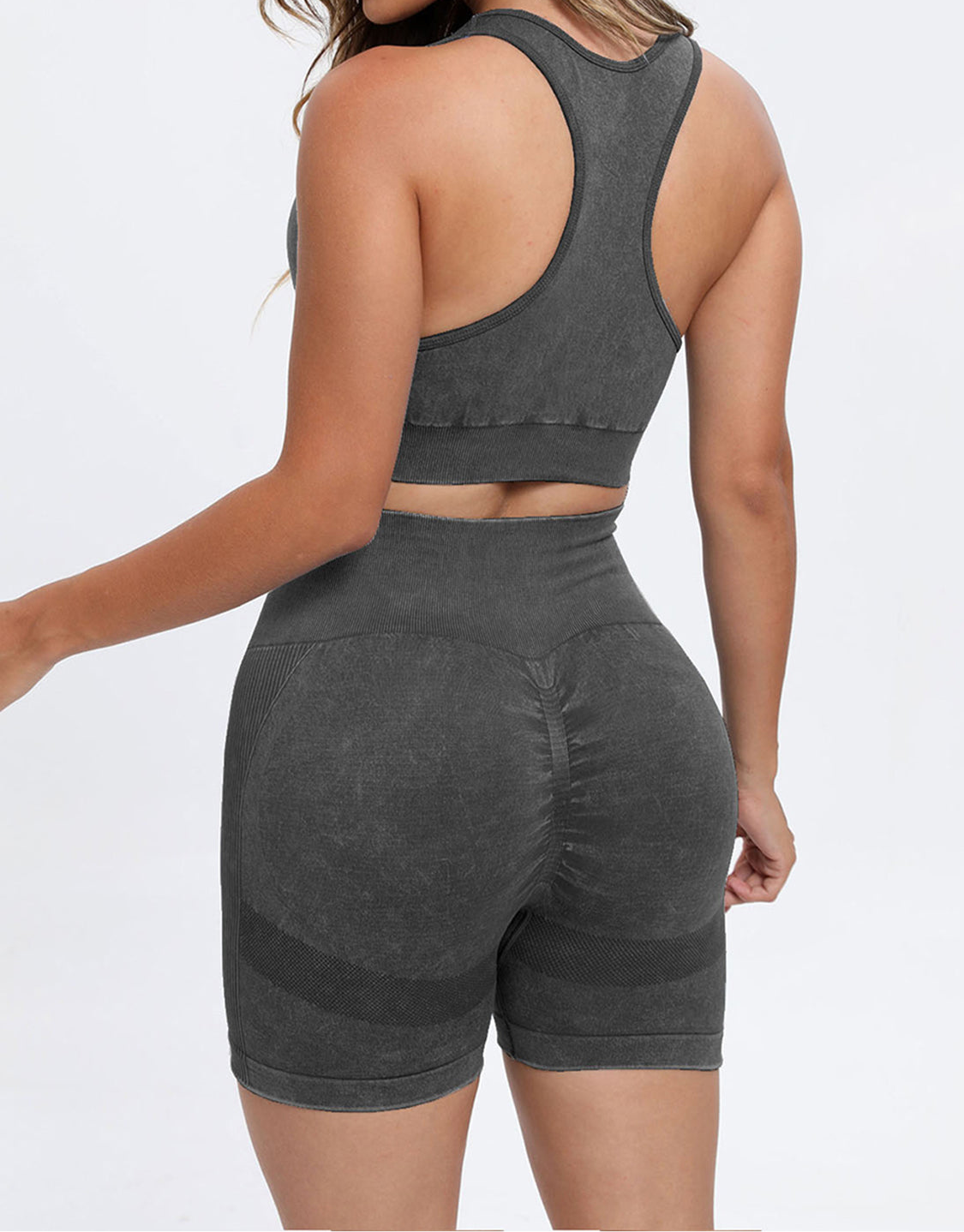 Amenia Scoop Neck Racerback Active Short Set (multiple color options)