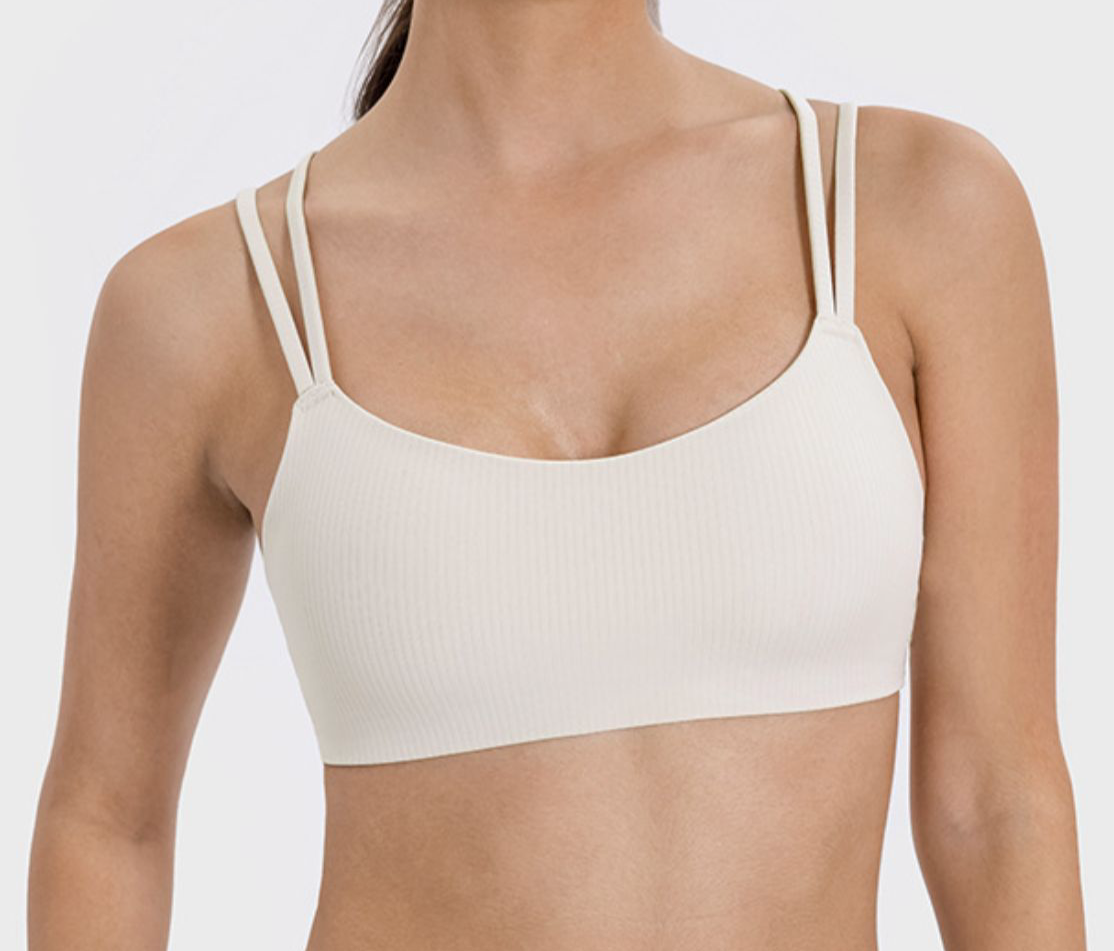 Kittie Scoop Neck Double Strap Sports Bra (multiple color options)