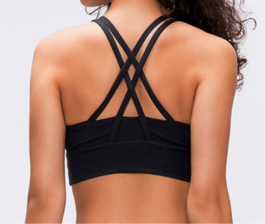 Aimee Double X Strappy Back Sports Bra (color options)