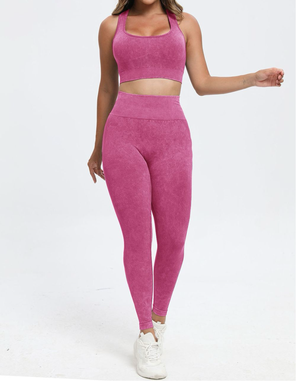 Tami 3 Piece - Washed Racerback Tank, Shorts and Legging Set (multiple color options)
