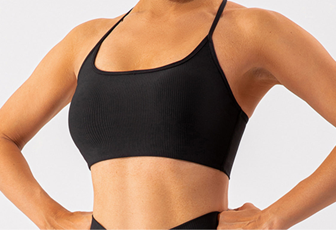 Noni Spaghetti Strap Y Back Sports Bra (multiple color options)