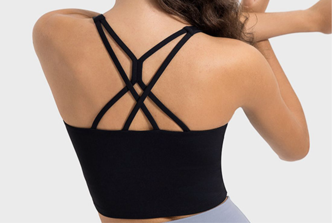 Millennia Crisscross Round Neck Active Tank