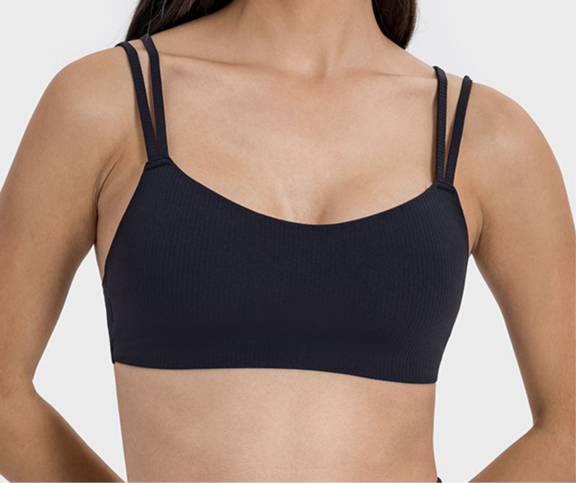Kittie Scoop Neck Double Strap Sports Bra (multiple color options)