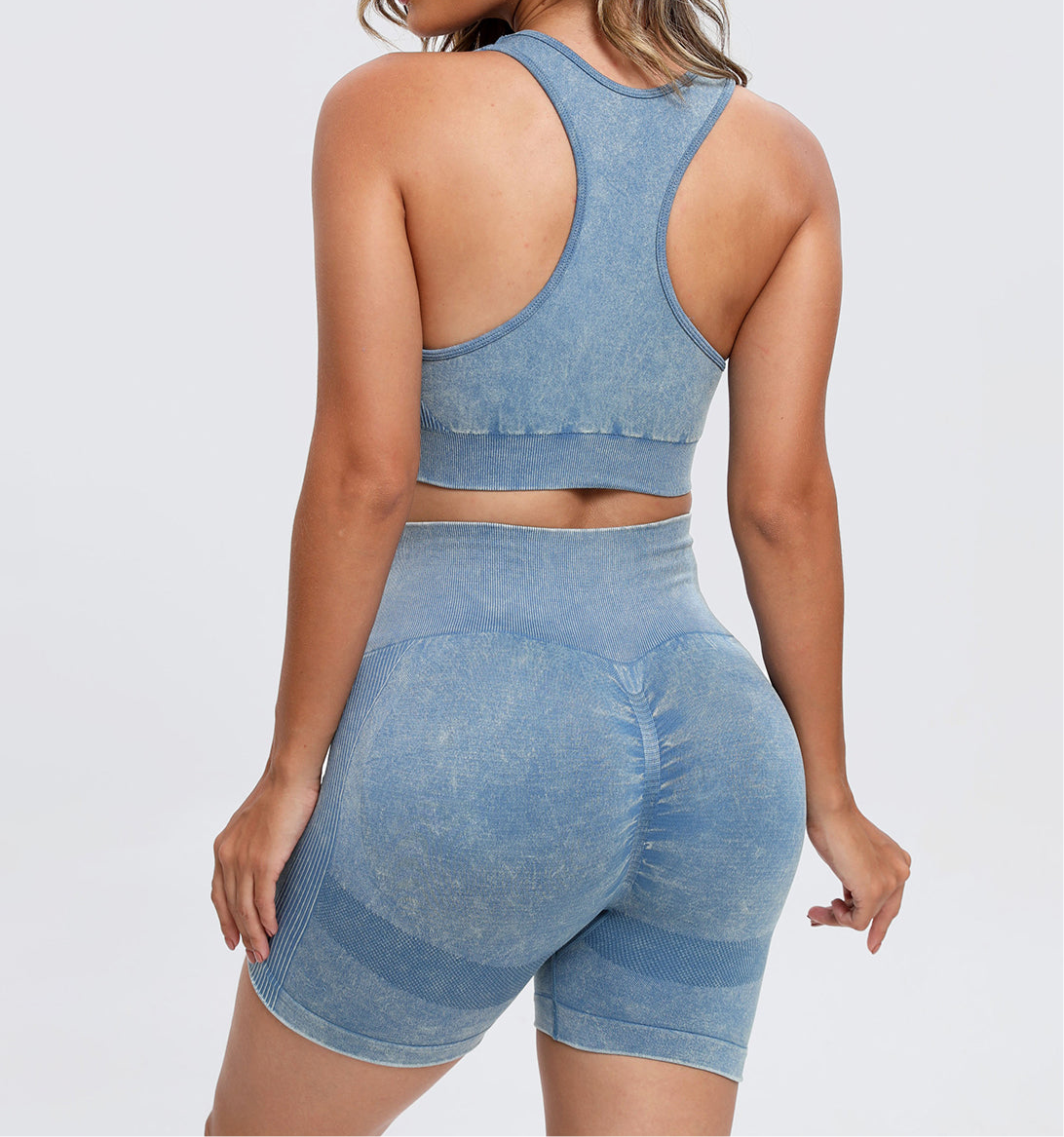Amenia Scoop Neck Racerback Active Short Set (multiple color options)