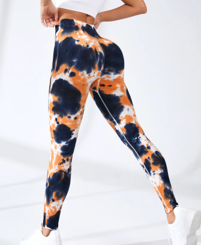 Gina Tie-Dye Drip Print High Waist Leggings