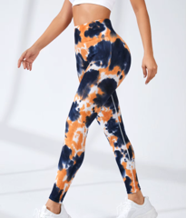Gina Tie-Dye Drip Print High Waist Leggings