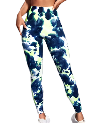 Gina Tie-Dye Drip Print High Waist Leggings