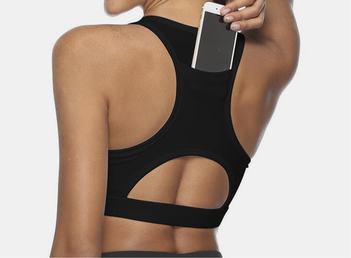 Arissa Cutout Scoop Neck Sports Bra (multiple color options)