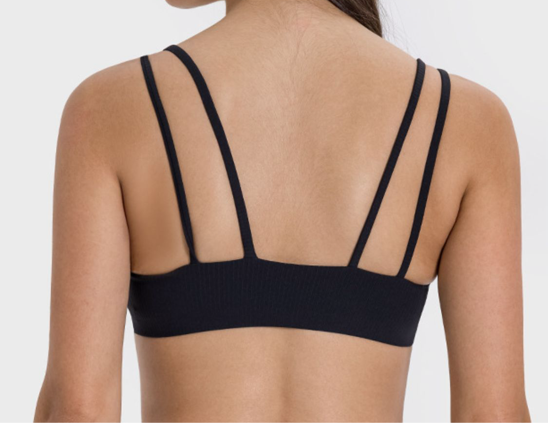 Kittie Scoop Neck Double Strap Sports Bra (multiple color options)
