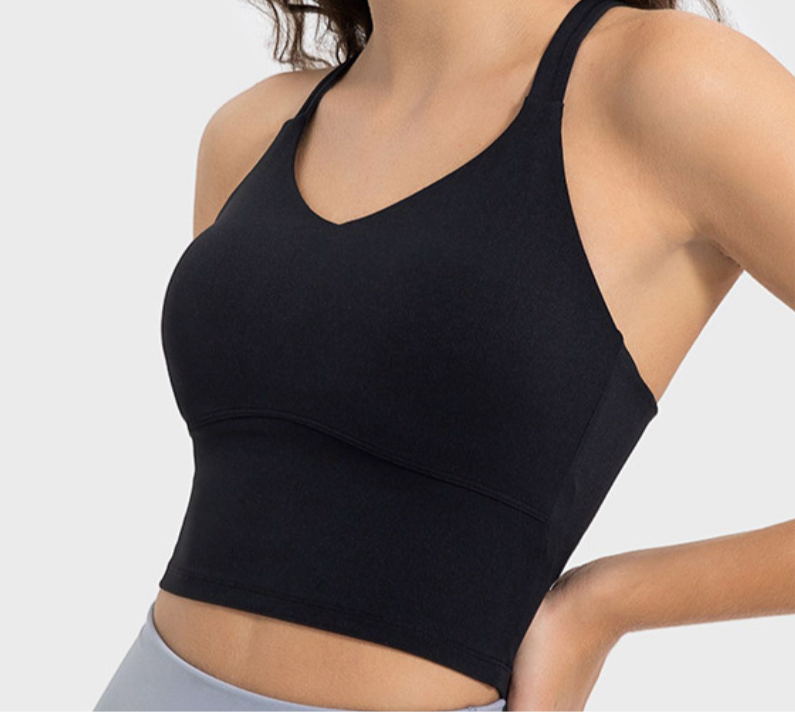 Millennia Crisscross Round Neck Active Tank