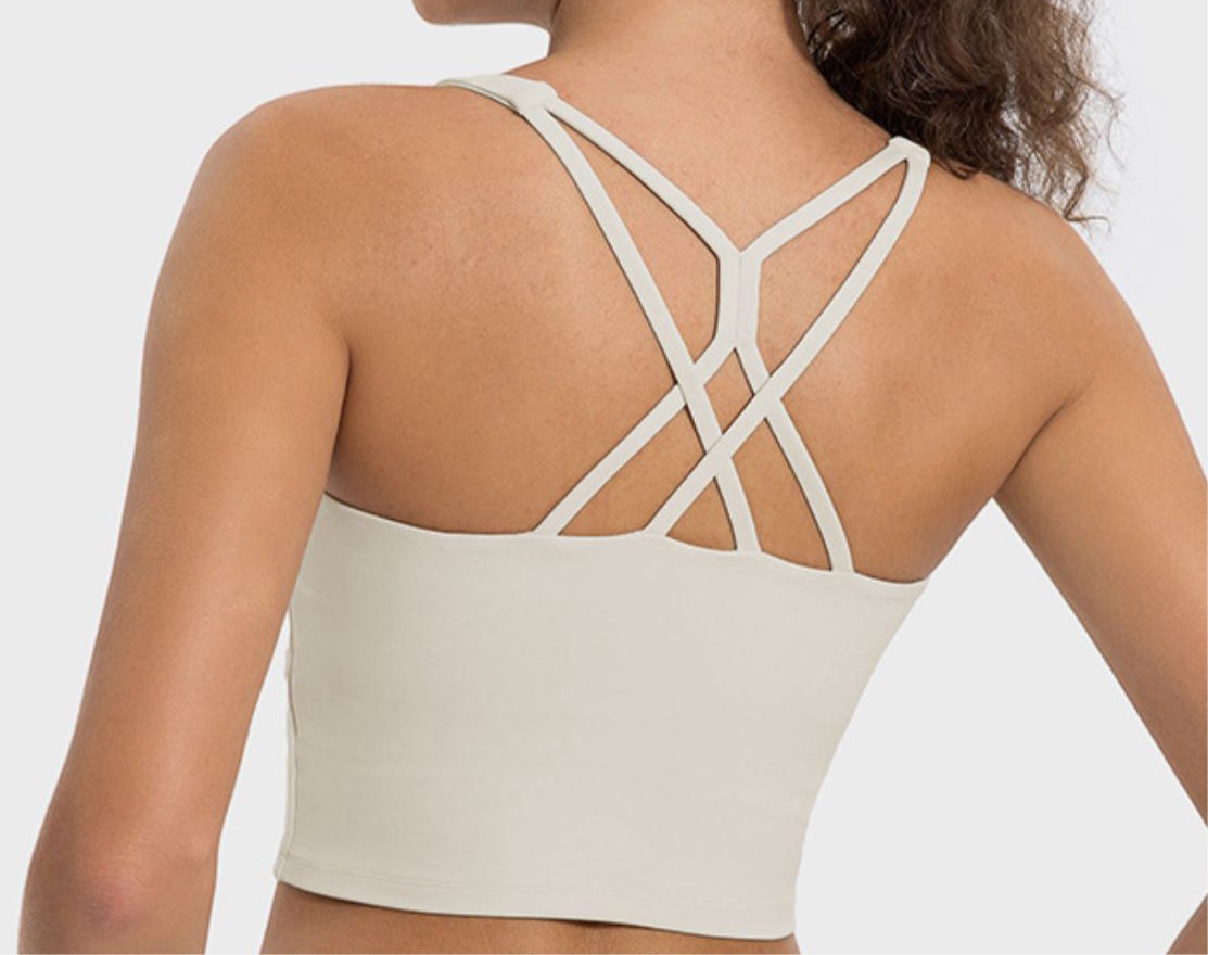 Millennia Crisscross Round Neck Active Tank