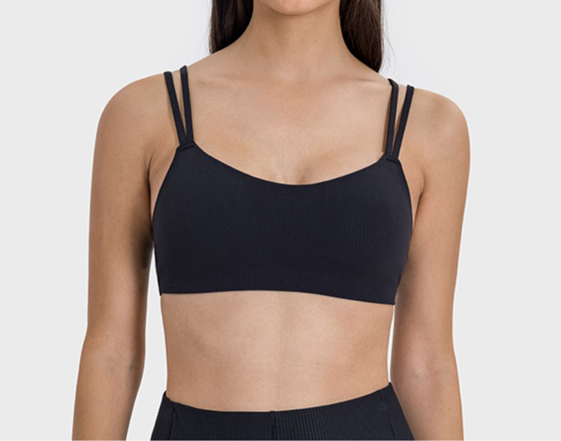 Kittie Scoop Neck Double Strap Sports Bra (multiple color options)